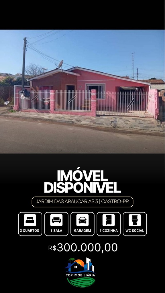 Casa Jardim das Araucárias, Castro - PR