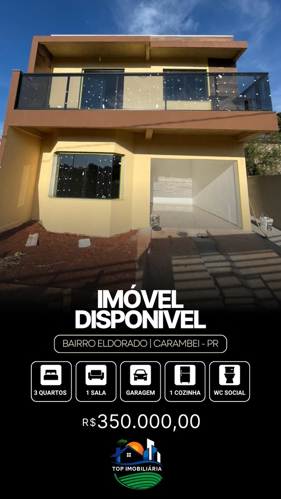 Sobrado Bairro Eldorado , Carambeí - PR